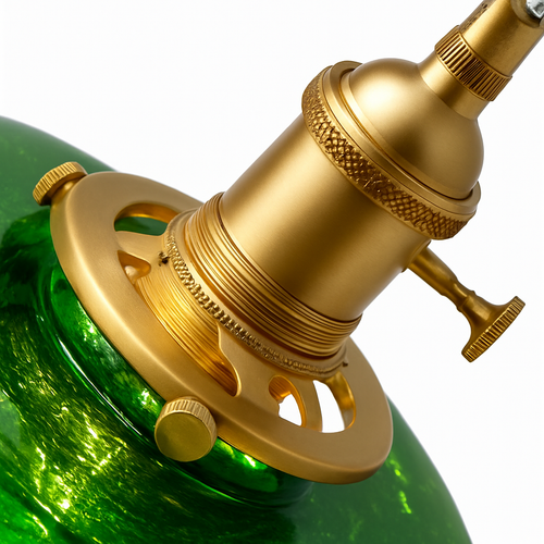 Suspension design en verre vert minimaliste japonais - vue 6 sur 13