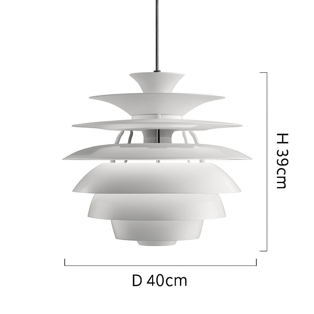 Suspension design LED abat-jour métal de plusieurs formes - vue 5 sur 5