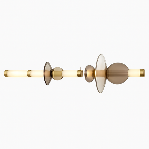 Suspension design à LED allongée en verre aux formes ovales Luxury - vue 4 sur 13