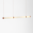 Suspension design à LED allongée en verre aux formes ovales Luxury