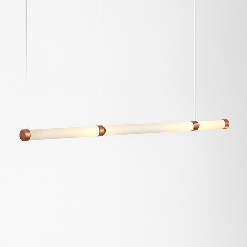 Suspension design à LED allongée en verre aux formes ovales Luxury - vue 12 sur 13