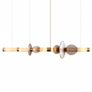 Suspension design à LED allongée en verre aux formes ovales Luxury