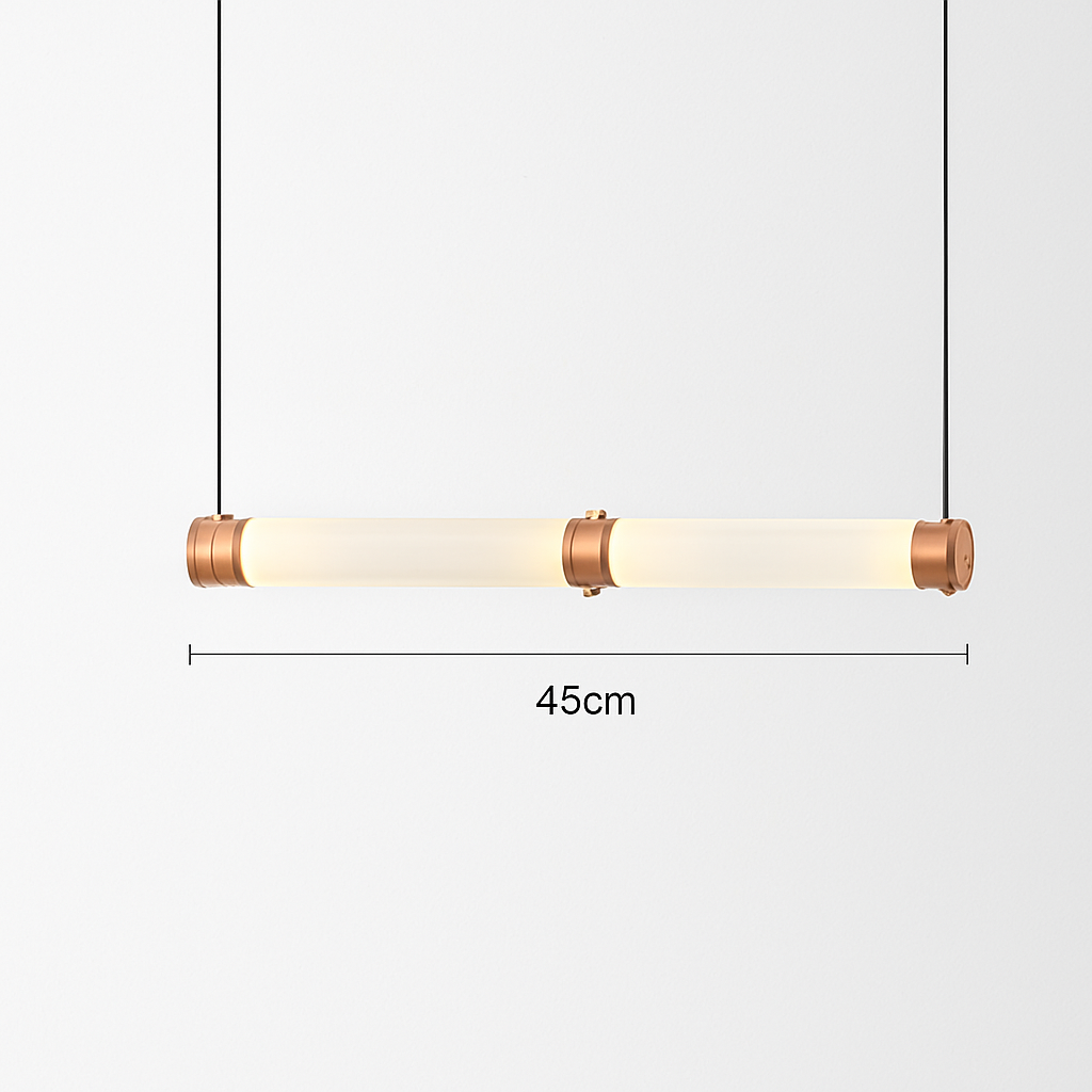 Suspension design à LED allongée en verre aux formes ovales Luxury - vue 7 sur 13