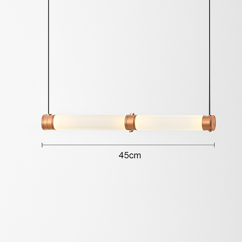 Suspension design à LED allongée en verre aux formes ovales Luxury - vue 8 sur 13