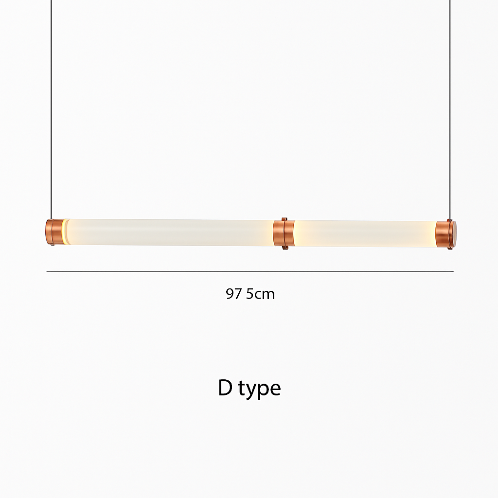 Suspension design à LED allongée en verre aux formes ovales Luxury - vue 8 sur 13