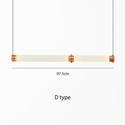 Suspension design à LED allongée en verre aux formes ovales Luxury - vue 9 sur 13