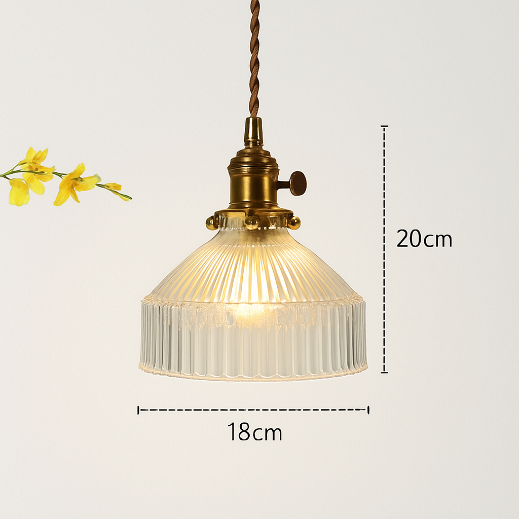 Suspension design à LED avec abat-jour en verre coloré Loft - vue 6 sur 6