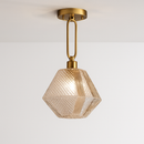 Suspension design à LED avec abat-jour en verre rétro Shadow