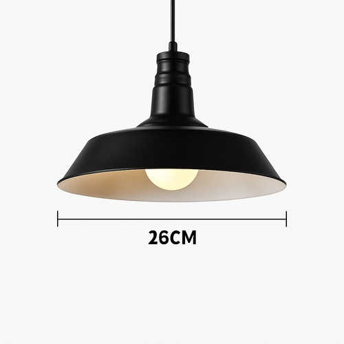 Suspension design LED avec abat-jour macaron coloré Loft - vue 6 sur 9