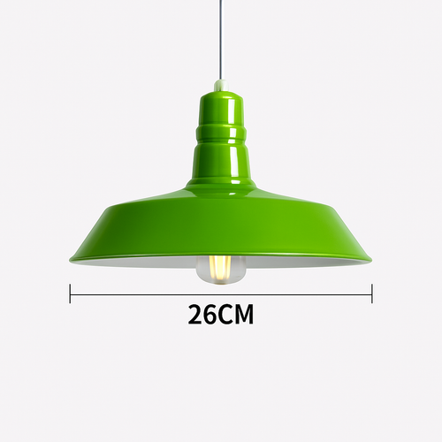 Suspension design LED avec abat-jour macaron coloré Loft - vue 10 sur 9