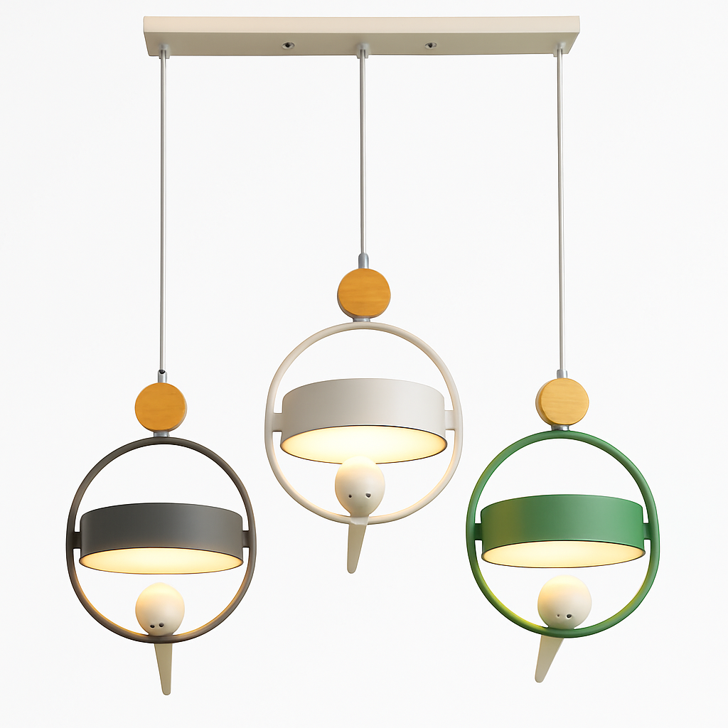Suspension design LED avec petit oiseau suspendu Bessie - vue 7 sur 10