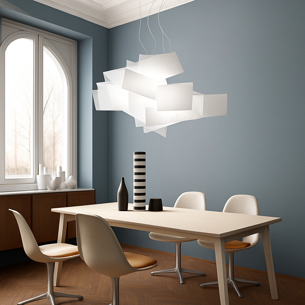 Suspension design LED avec plusieurs plaques colorées Italian Lofty - vue 3 sur 9