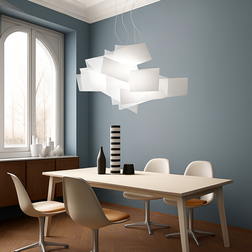 Suspension design LED avec plusieurs plaques colorées Italian Lofty - vue 4 sur 9