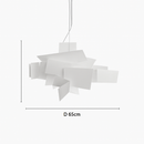 Suspension design LED avec plusieurs plaques colorées Italian Lofty
