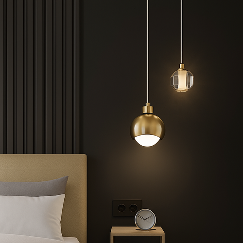 Suspension design LED à double sources lumineuses Thea - vue 3 sur 9