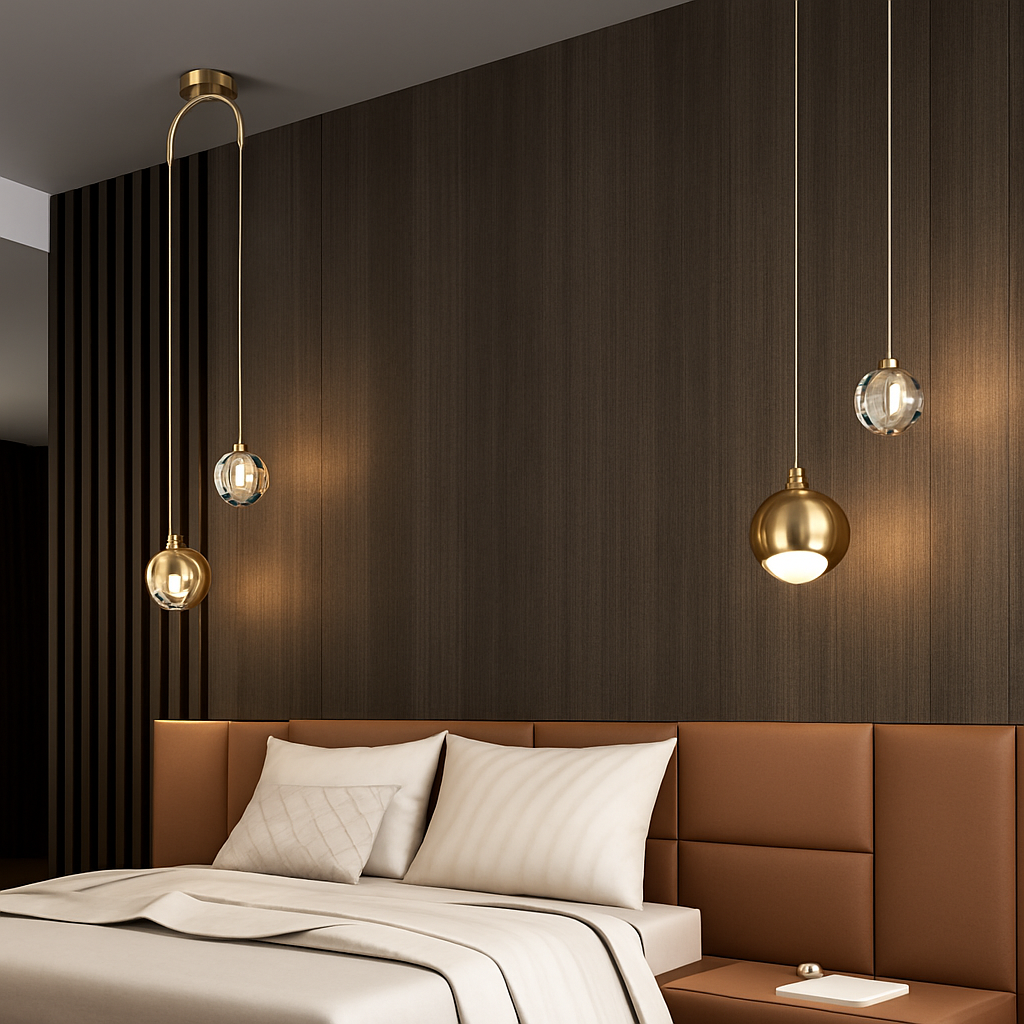 Suspension design LED à double sources lumineuses Thea - vue 3 sur 9