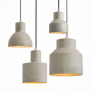 Suspension design LED en ciment (plusieurs formes)