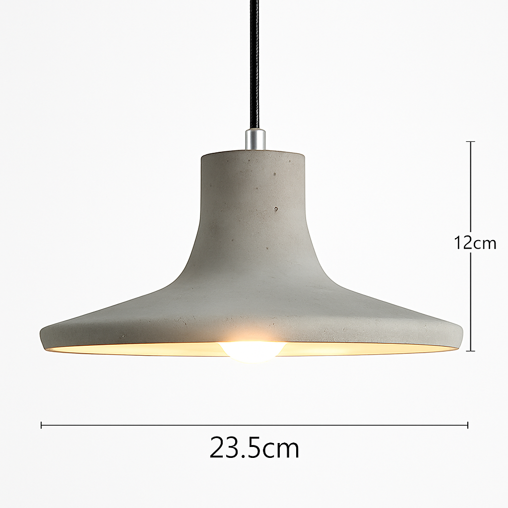 Suspension design LED en ciment (plusieurs formes) - vue 7 sur 11
