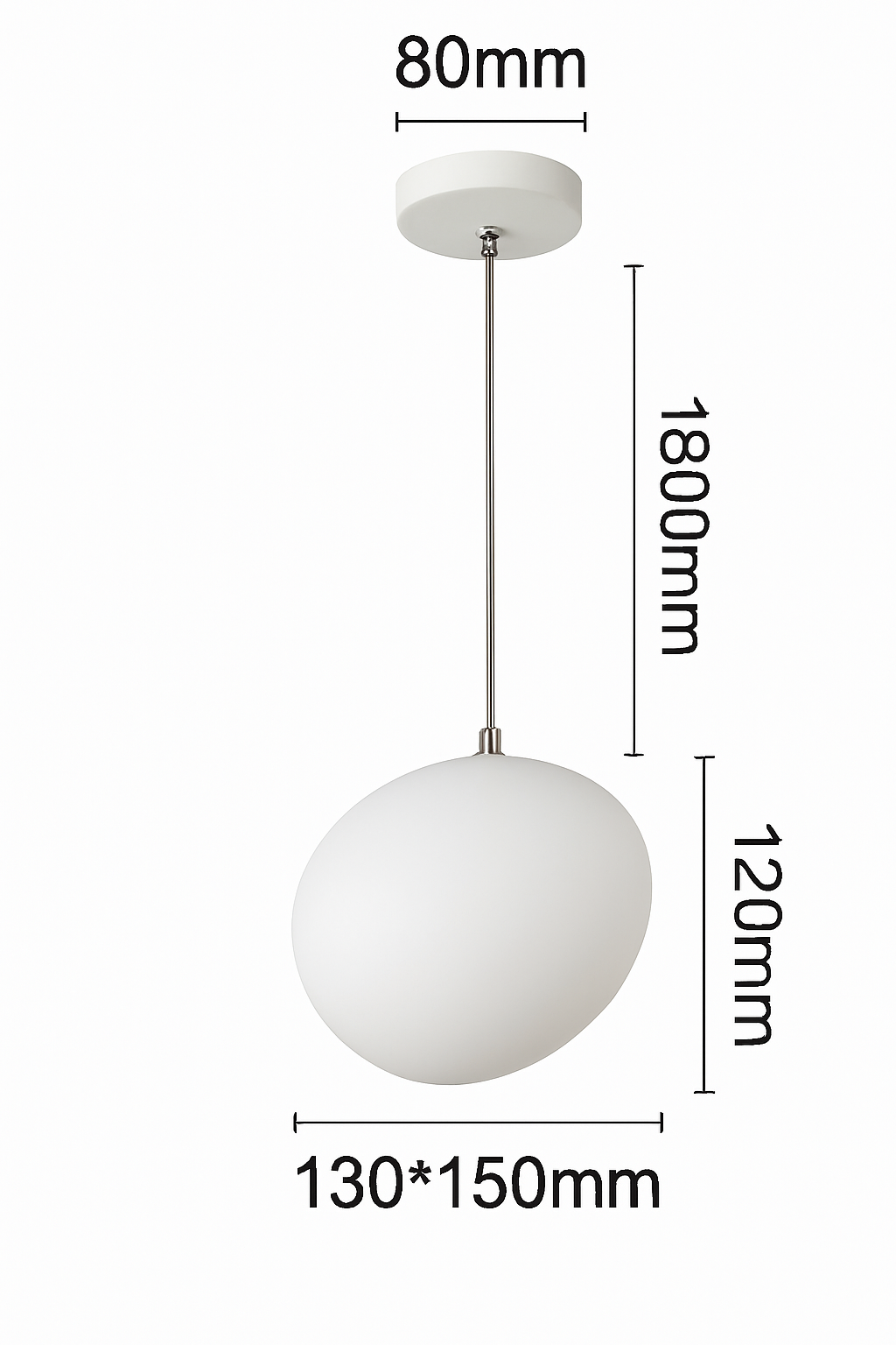 Suspension design LED en forme de bulle blanche Italian Design - vue 3 sur 7