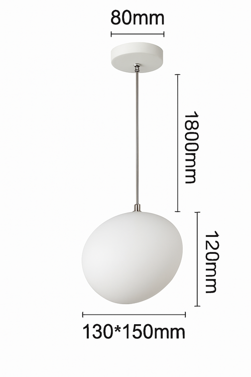 Suspension design LED en forme de bulle blanche Italian Design - vue 4 sur 7