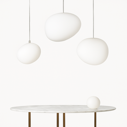 Suspension design LED en forme de bulle blanche Italian Design - vue 5 sur 7