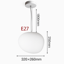Suspension design LED en forme de bulle blanche Italian Design