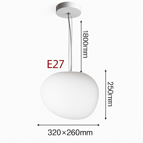 Suspension design LED en forme de bulle blanche Italian Design - vue 6 sur 7