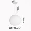 Suspension design LED en forme de bulle blanche Italian Design