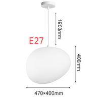 Suspension design LED en forme de bulle blanche Italian Design