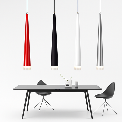 Suspension design LED en forme de cône (plusieurs couleurs) - vue 3 sur 6