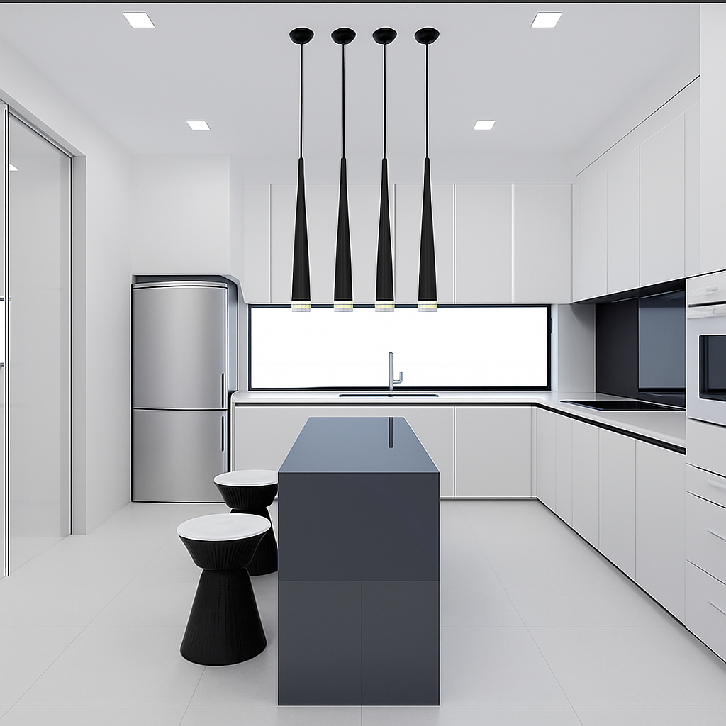 Suspension design LED en forme de cône (plusieurs couleurs) - vue 3 sur 6