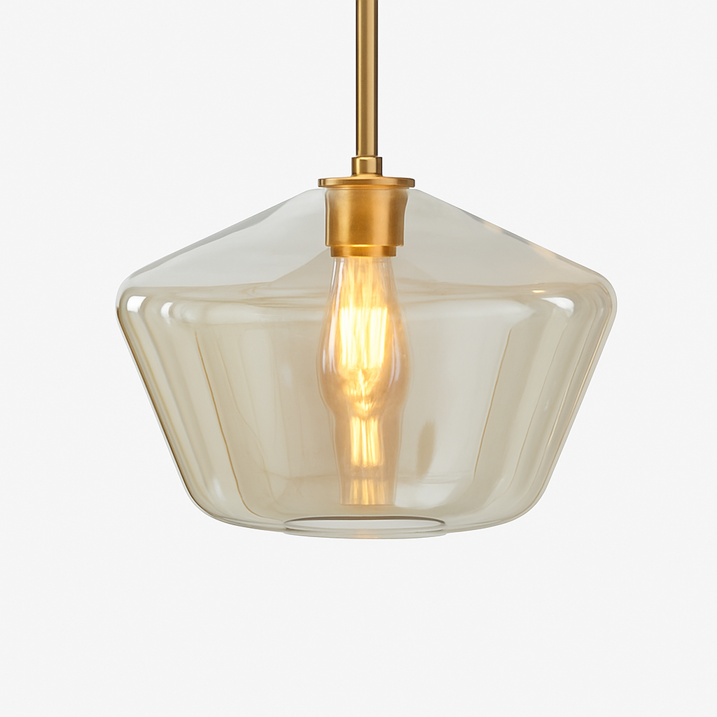 Suspension design à LED en métal et verre de plusieurs formes - vue 10 sur 13