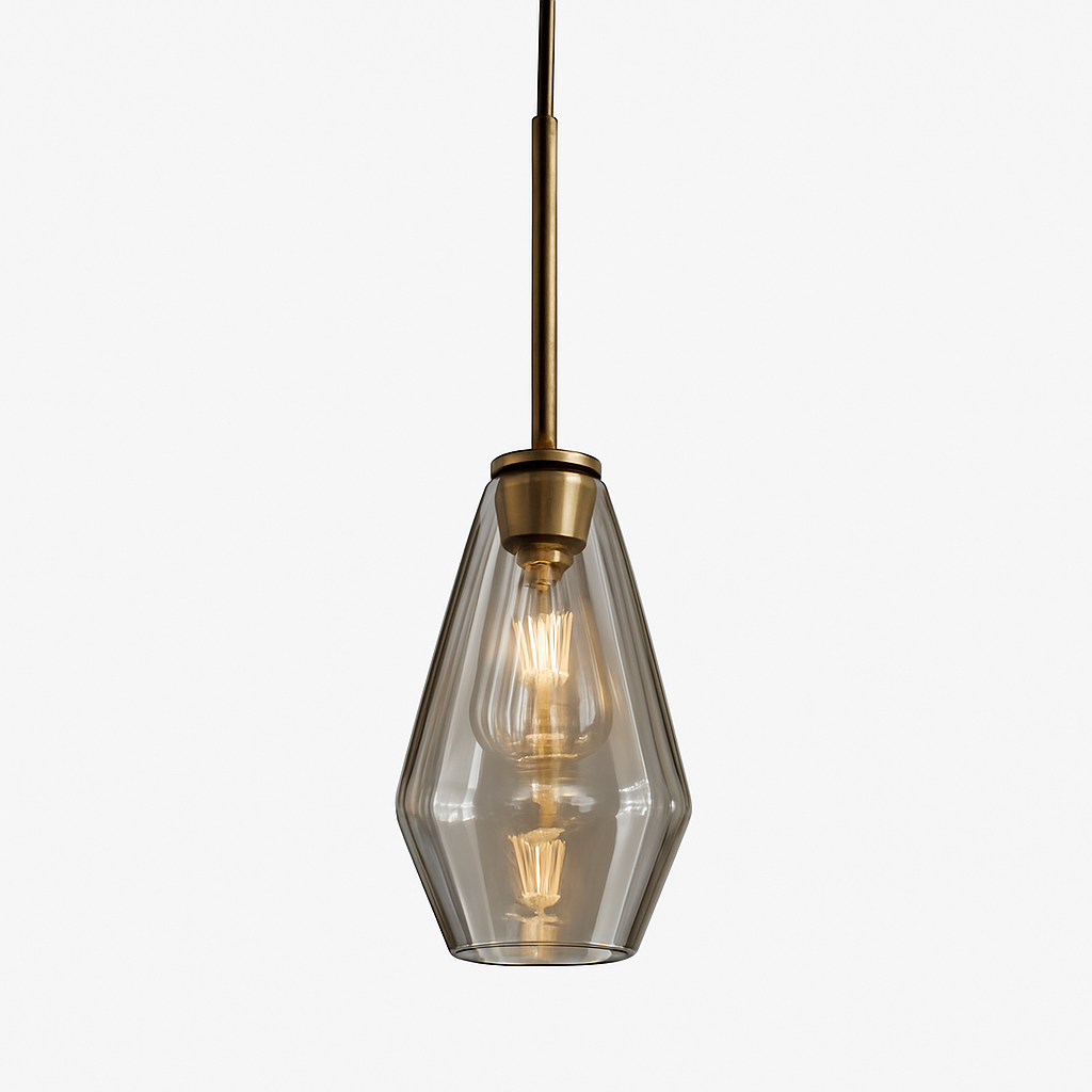 Suspension design à LED en métal et verre de plusieurs formes - vue 11 sur 13