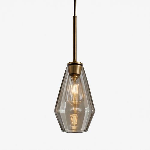 Suspension design à LED en métal et verre de plusieurs formes - vue 12 sur 13