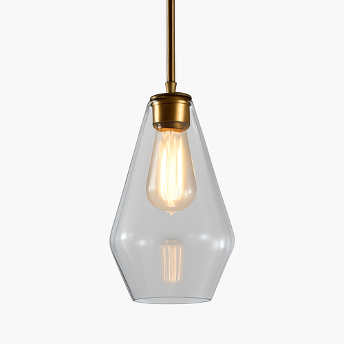 Suspension design à LED en métal et verre de plusieurs formes - vue 9 sur 13