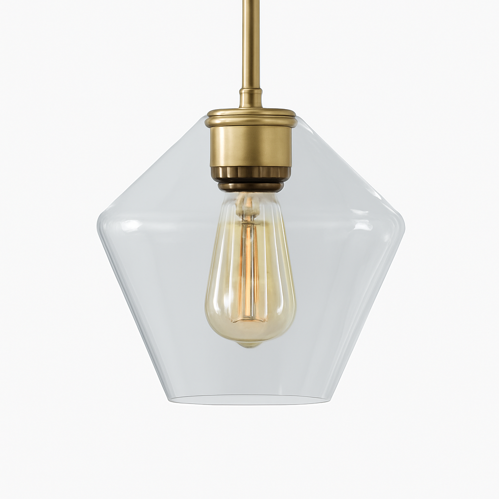 Suspension design à LED en métal et verre de plusieurs formes - vue 9 sur 13