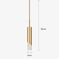 Suspension design à LED en métal style cylindre Loft