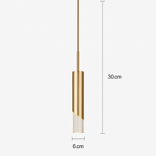 Suspension design à LED en métal style cylindre Loft