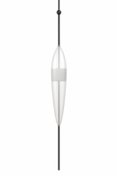 Suspension design LED en verre bleu de plusieurs formes