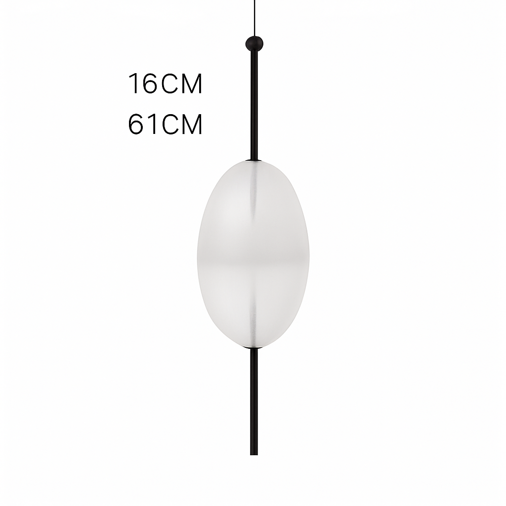 Suspension design LED en verre bleu de plusieurs formes - vue 13 sur 15