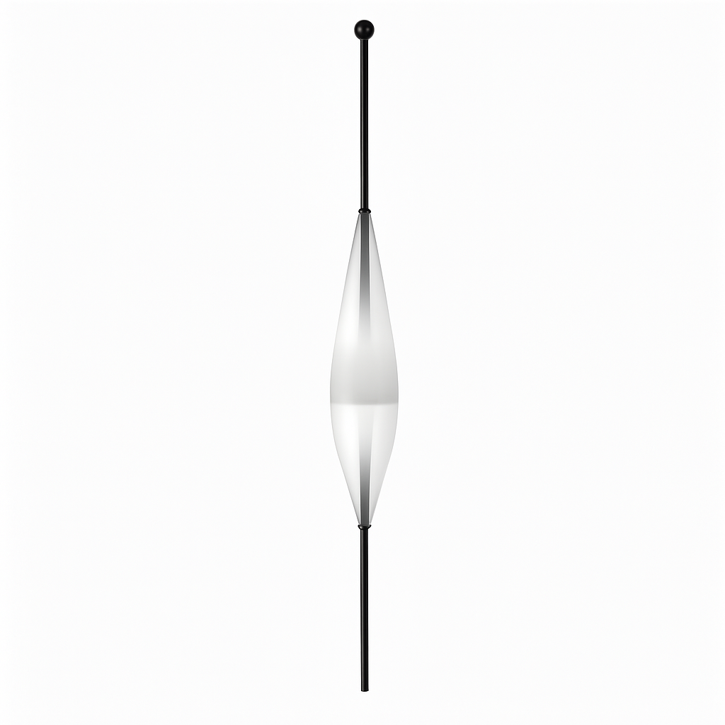 Suspension design LED en verre bleu de plusieurs formes - vue 14 sur 15