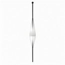 Suspension design LED en verre bleu de plusieurs formes