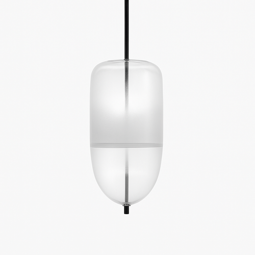 Suspension design LED en verre bleu de plusieurs formes - vue 16 sur 15