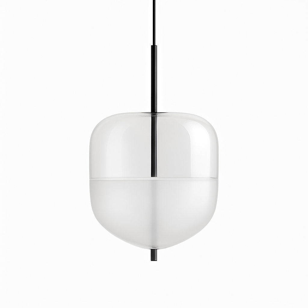 Suspension design LED en verre bleu de plusieurs formes - vue 10 sur 15