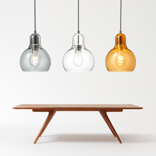 Suspension design LED en verre Loft - vue 3 sur 6