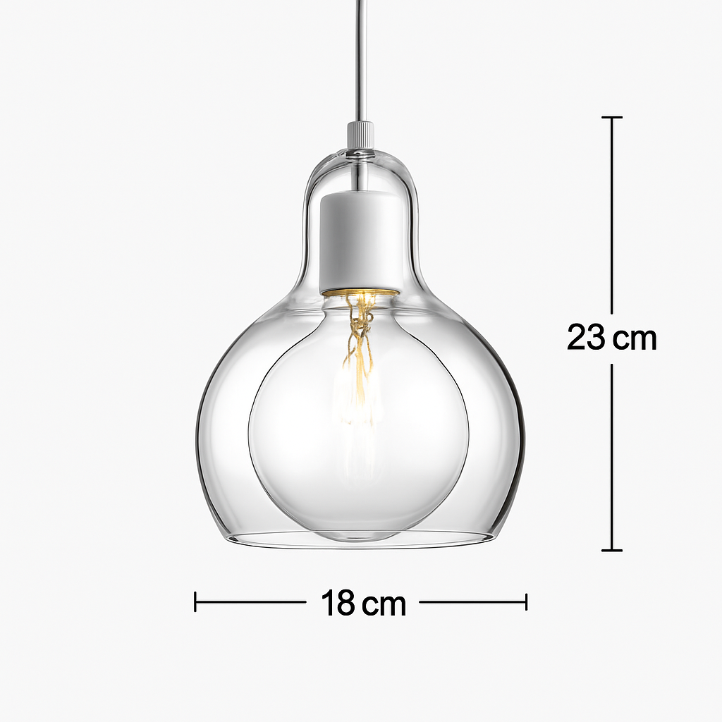 Suspension design LED en verre Loft - vue 6 sur 6