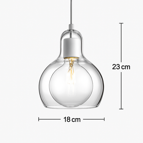 Suspension design LED en verre Loft - vue 7 sur 6
