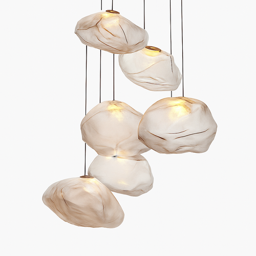 Suspension design à LED en verre soufflé style hang - vue 2 sur 8