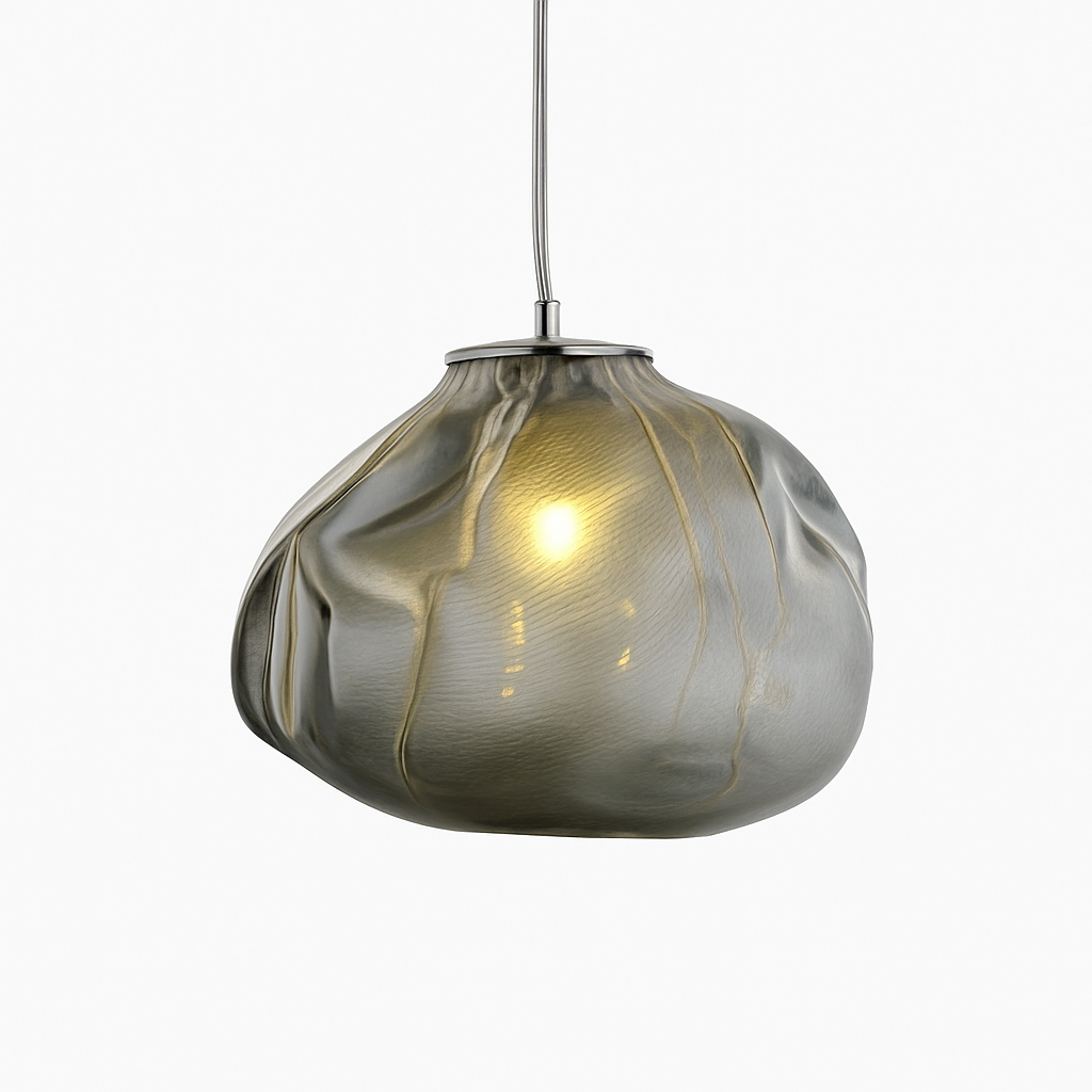 Suspension design à LED en verre soufflé style hang - vue 6 sur 8