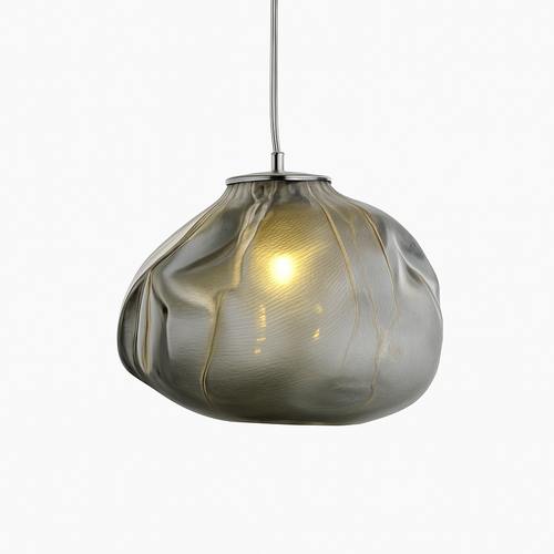 Suspension design à LED en verre soufflé style hang - vue 7 sur 8